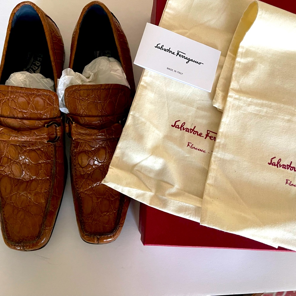 Salvatore Ferragamo Crocodile leather skin men’s shoes - Picture 3 of 9